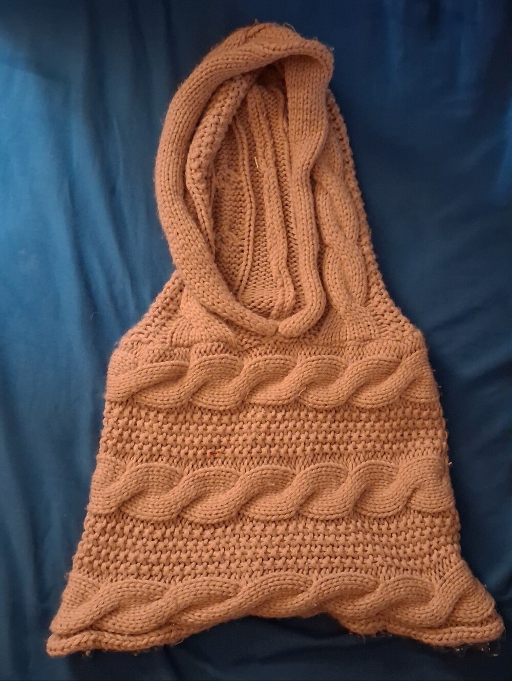 Handmade Knit Hooded Scarf